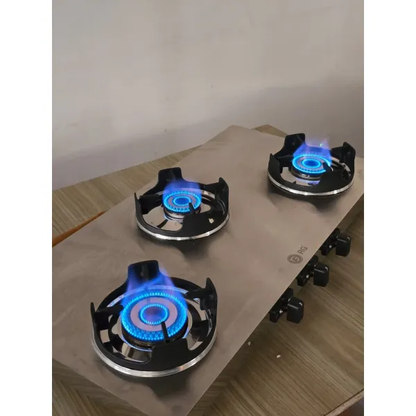 Vector 3-Burner Automatic Stainless Steel Gas Stove: Durable & Convenient