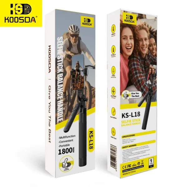 KOOSDA KS-L18 1.8M Selfie Stick Balange Handle
