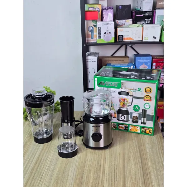 Avinas AV-126 4-in-1 Multi-Function Electric Nutrient Blender: 1800W Pure Copper Motor & 1.8L Unbreakable Jar