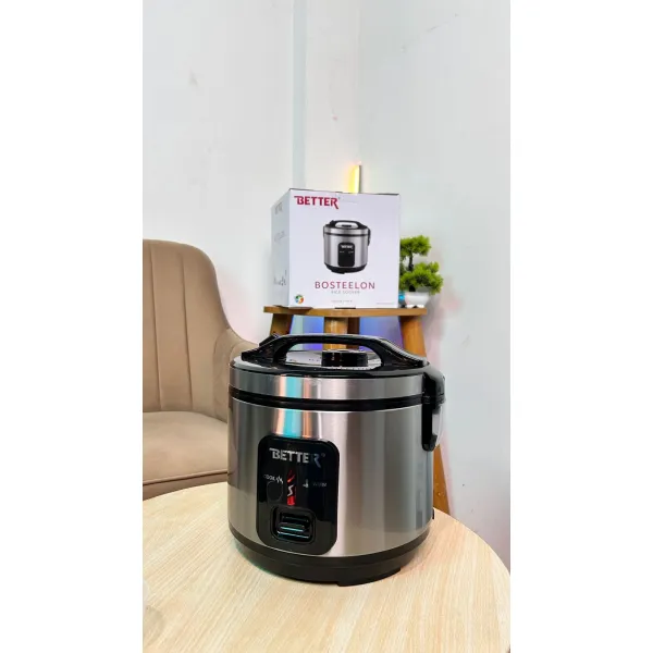 Better Bosteelon 1.8L Stainless Steel Electric Rice Cooker | Automatic Shut-off