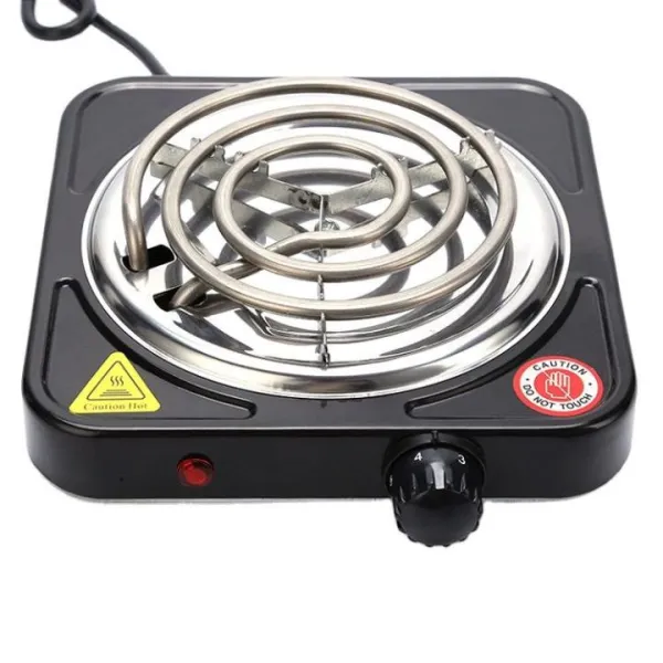 Single Burner Electric Hot Plate Stove 1000W Black Color