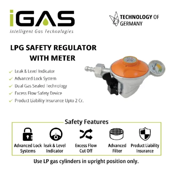 IGAS Auto Cut Gas Regulator – Safe LPG Gas Regulator
