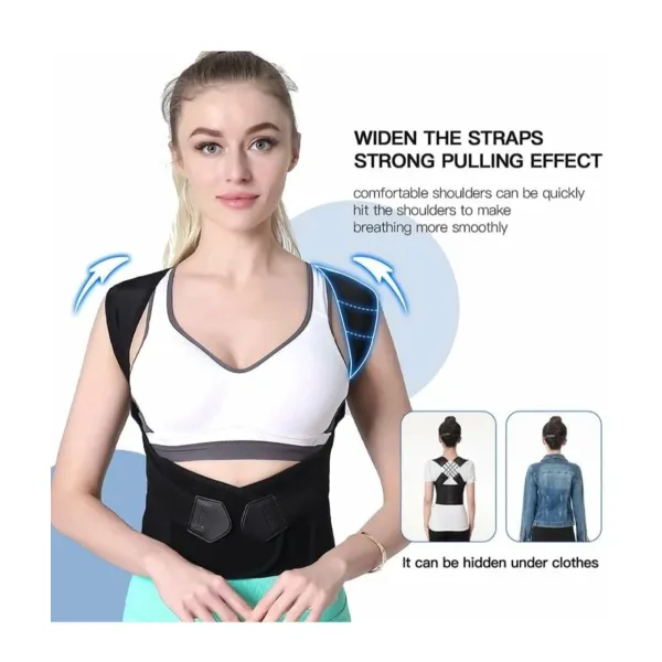 Back Posture Correction Belt, Breathable Lumbar Support Adjustable Sitting Posture Correction Strap, Comfy Brace Posture Corrector For Men And Women