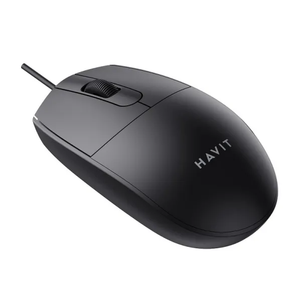 Havit MS73 High Definition Optical Mouse – Ergonomic Wired USB Mouse for Home & Office