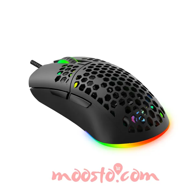 Havit Gamenote MS1036 RGB Programmable Gaming Mouse – Honeycomb Lightweight Design with High-Precision Sensor