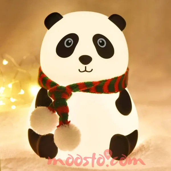 Multicolor Panda Silicon Night Lamp For Kids Rooms, Peaceful Dining Dimlight Table 