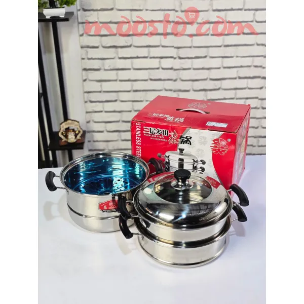 Stainless Steel Momo Maker Steamer – 26cm(Multi-Tier)
