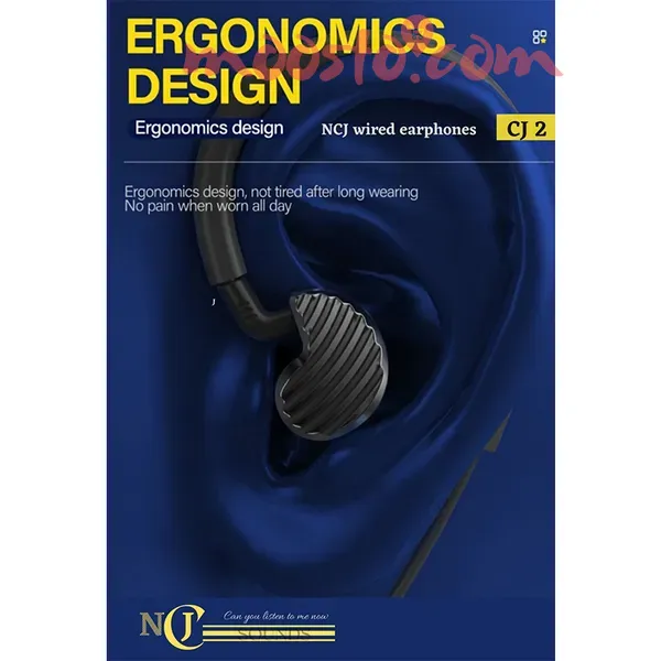 NCJ CJ2 Heavy Bass Diaphragm Run Ride Fitness Earphone