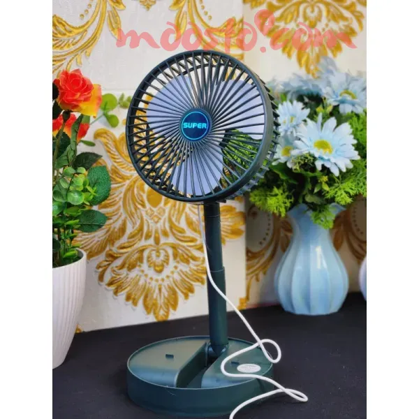 Portable Folding Rechargeable Standing Pedestal USB Fan