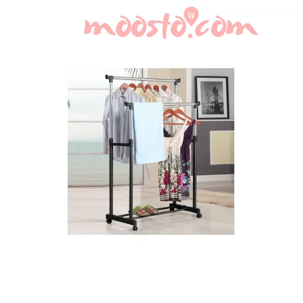 Premium Stainless Steel Adjustable Double-Pole Clothes Drying Rack