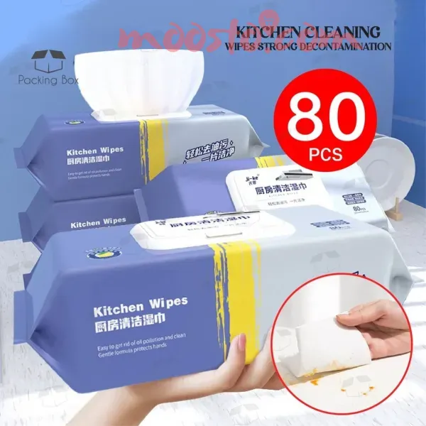 Kitchen Cleaning Wipes Decontamination Wet Wipes Multi-Functional Tissue for Cleaning Kitchen House Platform Clean Wipe