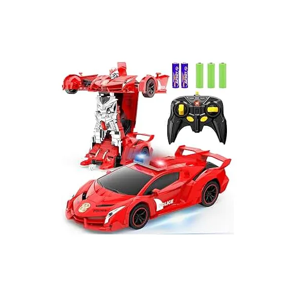 1:18 Transforming Robot remote control car Toy Car With Battery And Charger | Transformer RC Toy For Kids