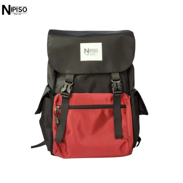 NIPISO Boulder Sack Black/Red for Men and Women ( Unisex ) Backpack with Laptop Compartment | Fashion Unisex Backpack