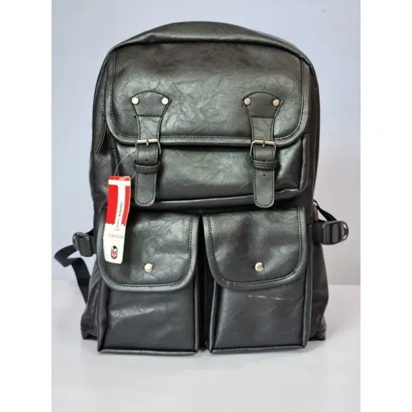 Premium PU Leather Backpack |Best Bag For College And Office Purposes For Men/Suitable To Carry Laptop And Easy For Traveling And Treks