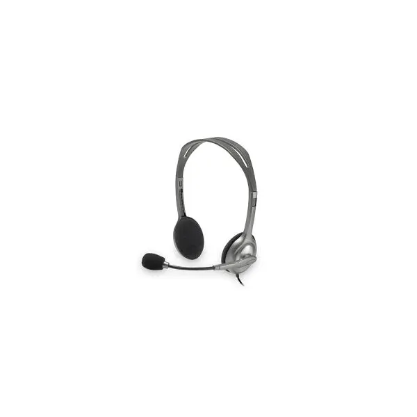 Logitech H110 Stereo Headset - Wired Headphone with Noise-Cancelling Mic for PC & Laptop