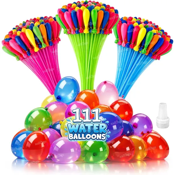 Holi Multicolored Magic Auto Fill & Tie Water Balloon Maker – 3 Pack (111 Balloons)
