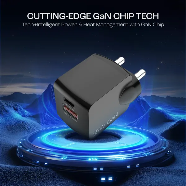 boAt 35W GaN Charger – Compact 35W Fast Charging Power Adapter