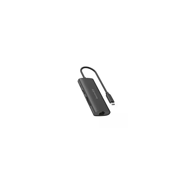 HuntKey 8-in-1 USB-C Docking Station – Aluminum Alloy, 4K HDMI, USB 3.0, Gigabit Ethernet
