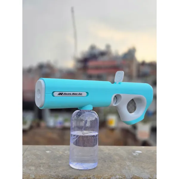 Y12 Next-Gen Electric Water Gun – High-Pressure Automatic Water Blaster with Large External Tank (Cyan Blue)