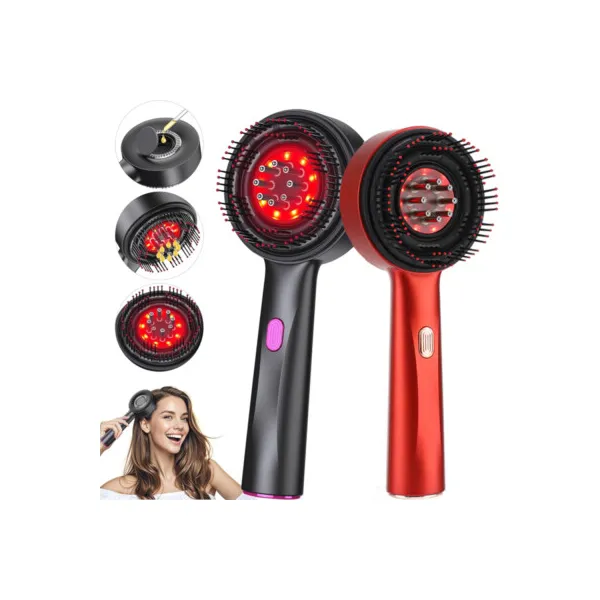 Red Light Hair Massager, Oil Diffuser, Scalp Massager, Multi-Function Electric Scalp Massage Comb for Hair, Cordless Waterproof Oil Diffuser Massage 