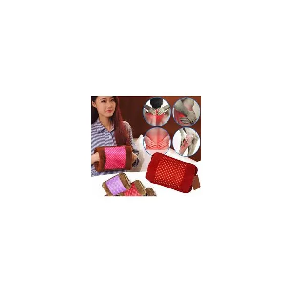Electric Hot Water Bag with Fur Hand Pocket – Rechargeable Heating Pad | Fast Heating Pain Relief Warm Gel Pouch