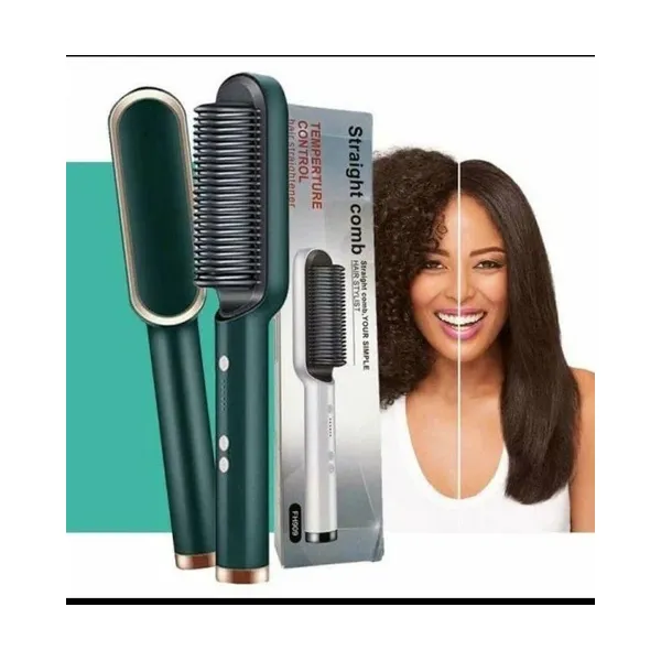 Professional 2-in-1 Hair Straightener & Curler Comb – 5-Speed Heating Brush for Silky Smooth Hair