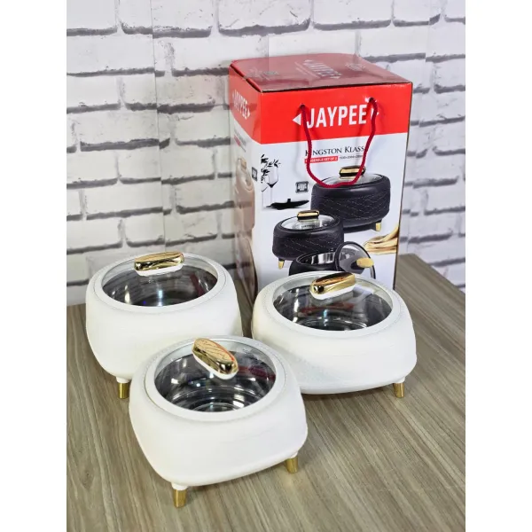 Jaypee Kingston Klass 3-Piece Insulated Casserole Set – Premium Designer Hotcase for Your Dining Table