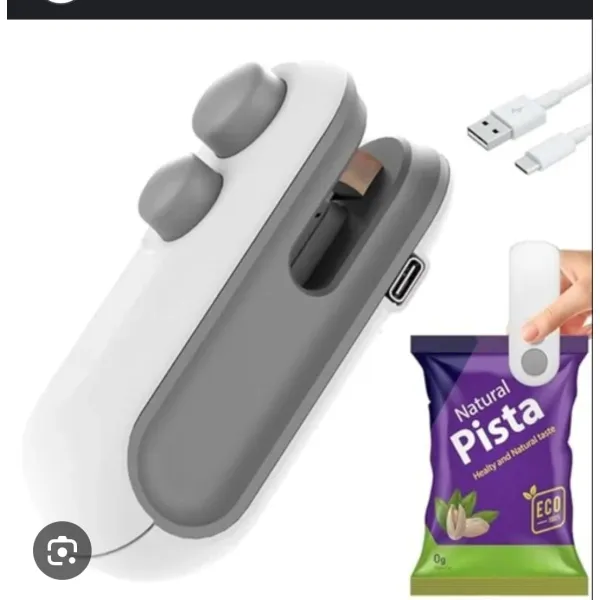 Portable Mini Sealing Machine 2-in-1 – USB Rechargeable Bag Sealer with Cutter for Snacks & Food Storage
