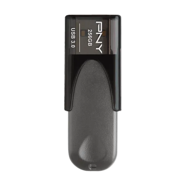 PNY Turbo 256GB USB 3.1 Flash Drive – High-Speed Memory Stick with Sliding Collar Design, Up to 10x Faster