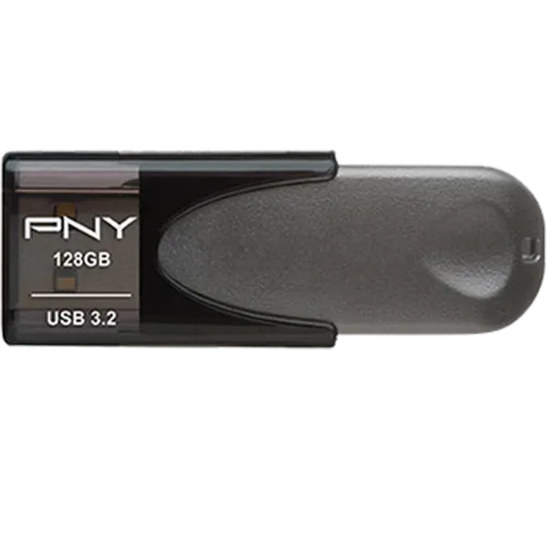 PNY Turbo 128GB USB 3.2 Flash Drive – High-Speed Memory Stick with Sliding Collar Design, Up to 10x Faster than USB 2.0