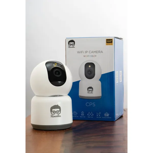 HIMOOBIE CP5 3MP Smart Indoor Security Camera – 2K Ultra HD, 360° View, AI Motion Tracking & Night Vision