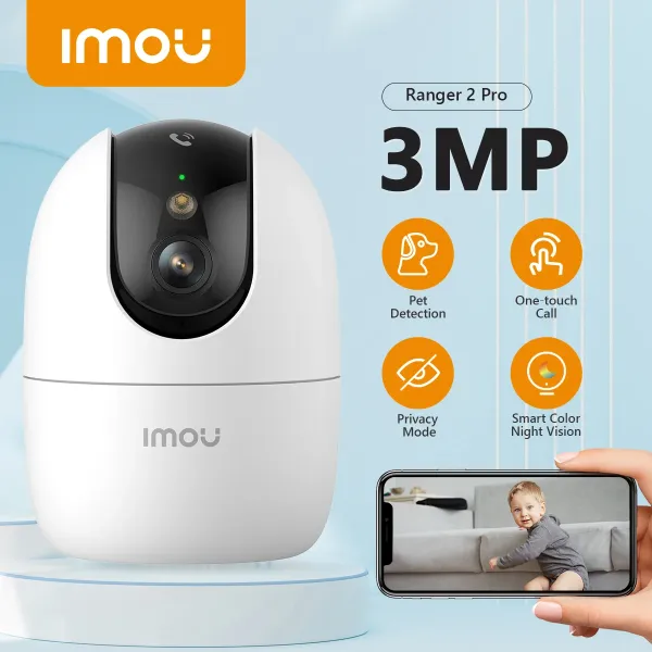 IMOU Ranger 2 Pro (IPC-S2EP) 4MP Quad HD Indoor Security Camera – 360° Coverage, Human Detection & Smart Tracking