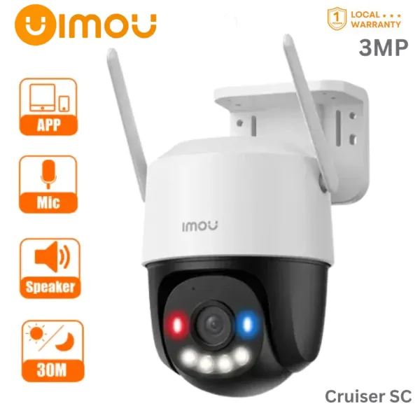 IMOU Cruiser SC (IPC-K7FP-3H0WE) 3MP Outdoor Wi-Fi Security Camera – 2K HD, 360° View, Full-Color Night Vision & Wi-Fi 6