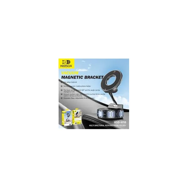 KOOSDA KSD-H10 Magnetic Phone Holder – 360° Rotating Universal Mount for Car & Home