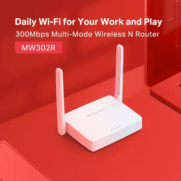 Mercusys MW302R 300Mbps Multi-Mode Wireless N Router – Compact Wi-Fi Solution for Home & Office