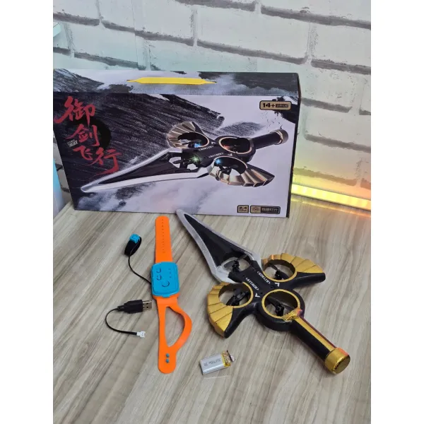 Gesture Control Flying Battle Sword with 360° Stunt Flips – Immersive Wuxia-Inspired Flying Toy for Kids & Adults