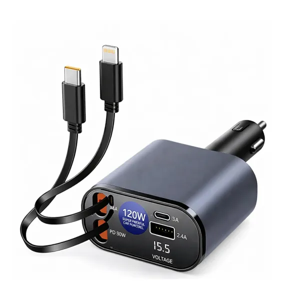 SwiftCharge 120W 4-in-1 Fast Charger – Multi-Device High-Power Charging Solution