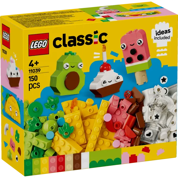 LEGO Classic Creative Food Friends 11039 – 150-Piece Creative Building Set for Kids