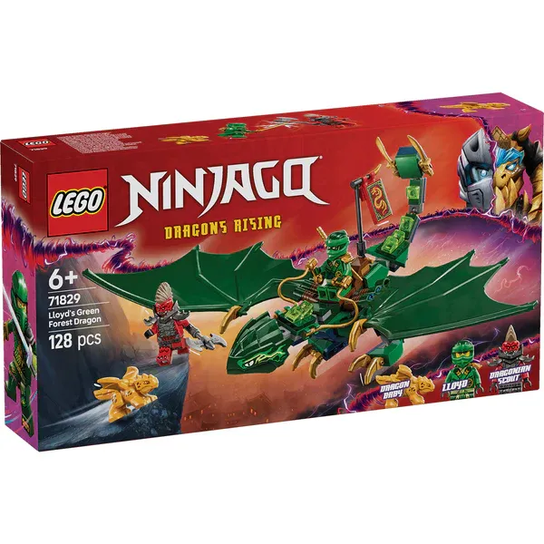 LEGO NINJAGO Lloyd’s Green Forest Dragon (71829) – Poseable Dragon Toy Building Set with Minifigures – Ninja Adventure Action Figure for Boys and Girls Ages 6+