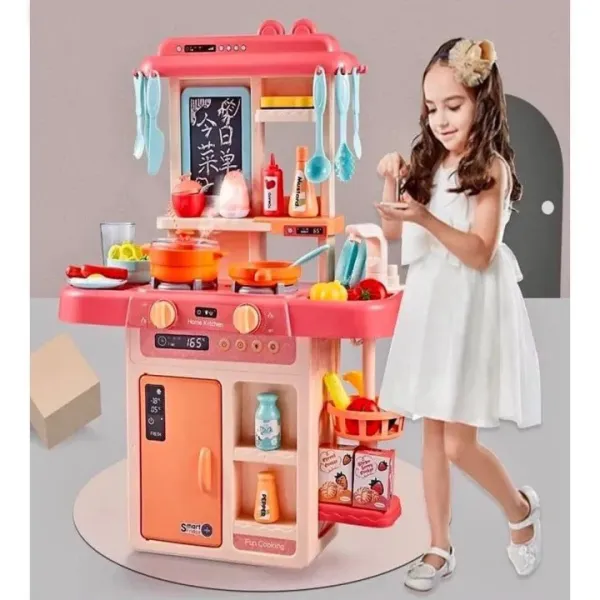 BeibeGood Fashionable Home Kitchen Playset – 13-Piece Interactive Cooking Toy for Kids (Ages 3+)