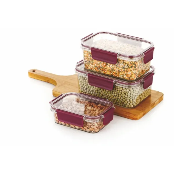 Feel Fresh Airtight Food Storage Containers – Premium BPA-Free PP Plastic Pantry Organizers – Leak-Proof, Stackable Modular Kitchen Boxes – Multi-Size Range (300ml to 1200ml) for Dry Fruits, Snacks, and Meal Prep