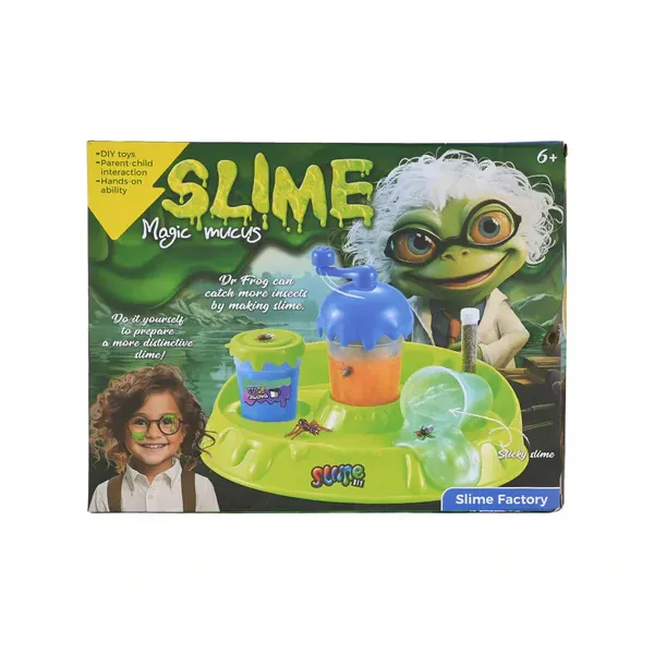 Dr. Frog’s Magic Slime Factory Kit – Ultimate DIY Slime Making Science Set for Kids – Includes Neon Colors, Mix-ins, and Lab Accessories – Creative STEM Activity for Boys & Girls Ages 6+