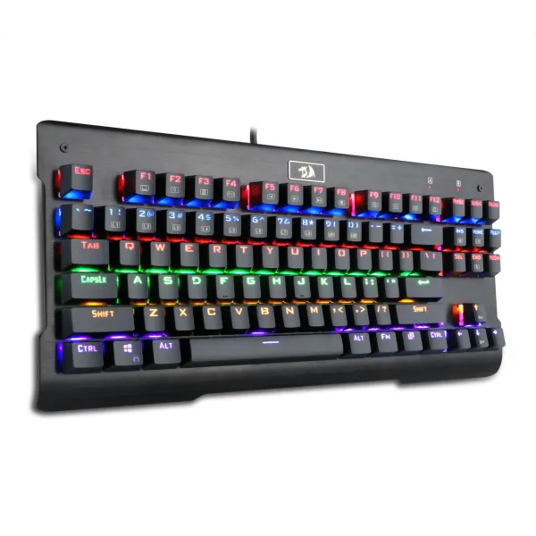 Redragon K561-R Mechanical Gaming Keyboard, 87-Key Tenkeyless (TKL) Wired Keyboard with LED Backlit, Anti-Ghosting Keys, Durable Metal Panel, Compact Mechanical Keyboard for PC & Laptop