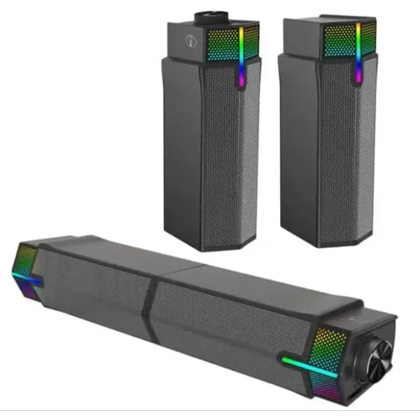 Redragon GS511 Wireless RGB Desktop Speakers 2.0 PC Gaming Soundbar with Bluetooth 5.3 and USB Mode