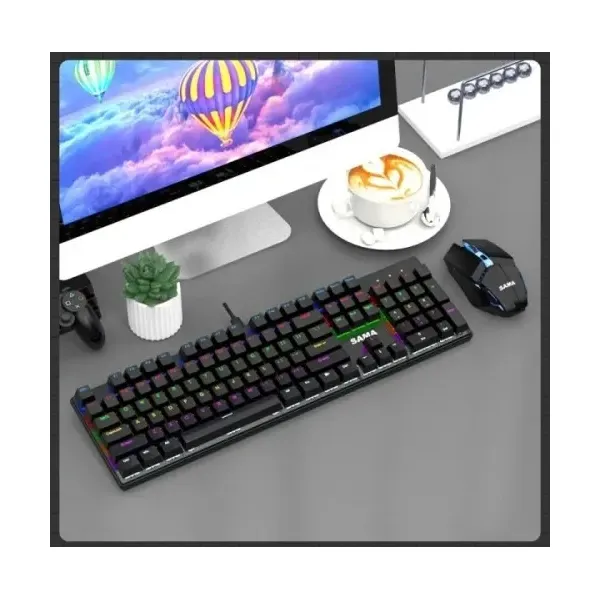 SAMA CK 1900 RGB Mechanical Gaming Keyboard and Mouse Combo Wired PC Gaming Set