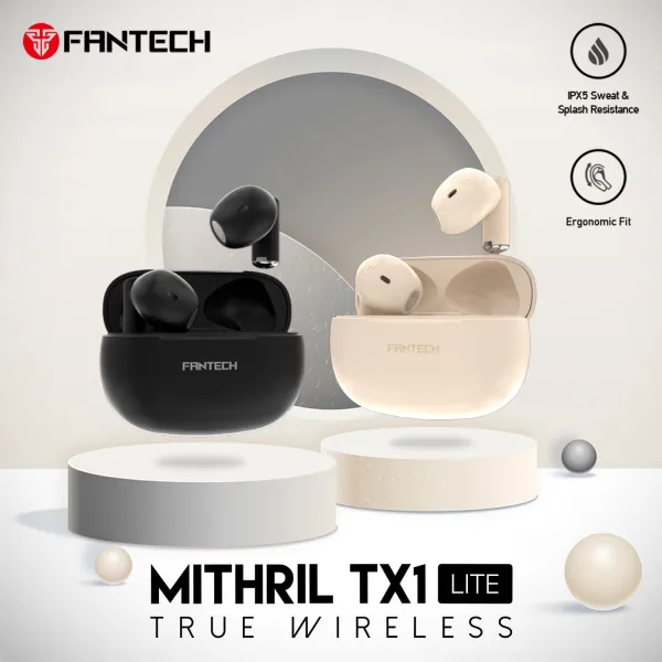 TWS TX1 LITE BLUETOOTH WIRELESS EARBUDS WITH BUILT IN MICROPHONE