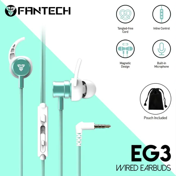EG3 WIRED EARBUDS 3.5mm JACK Mint