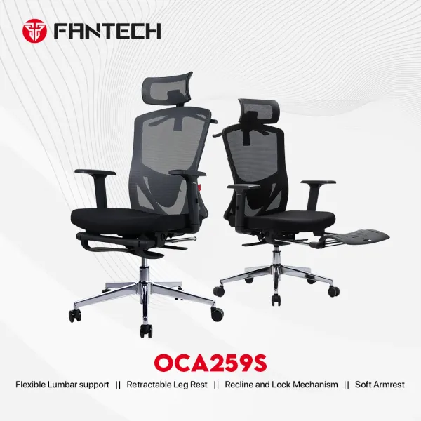 Fantech OCA259s Office Chair – Gray / Black