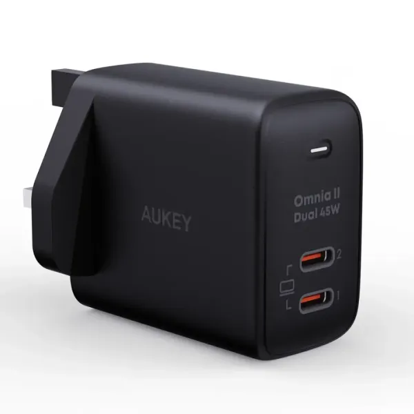 AUKEY 45W DUAL WALL CHARGER. PA-B4T (45W)