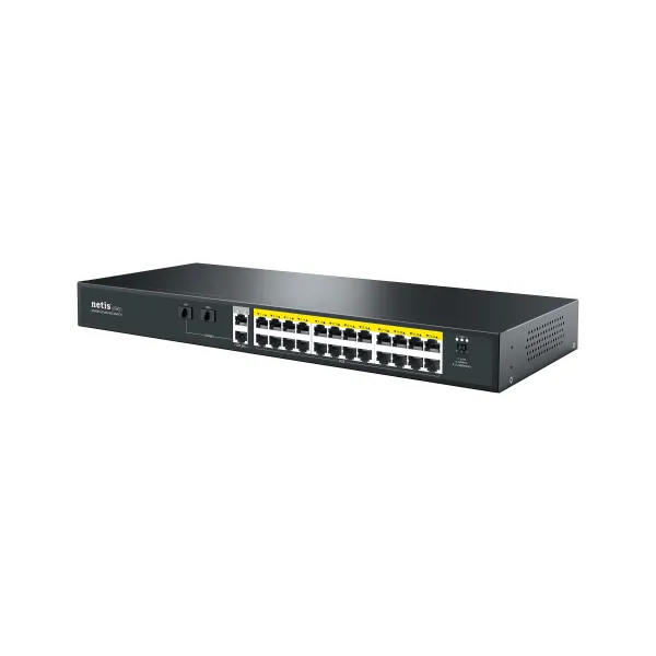 NETIS POE SWITCH 24-Port PoE 2 Gigabit Uplink 2SFP P124GH